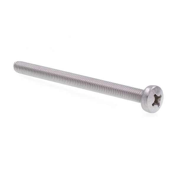 Prime-Line Machine Screw, Metric, Pan Head, Phil Drive M6-1.0 X 80MM A2-70 Stainless Steel 5PK 9131686 - main